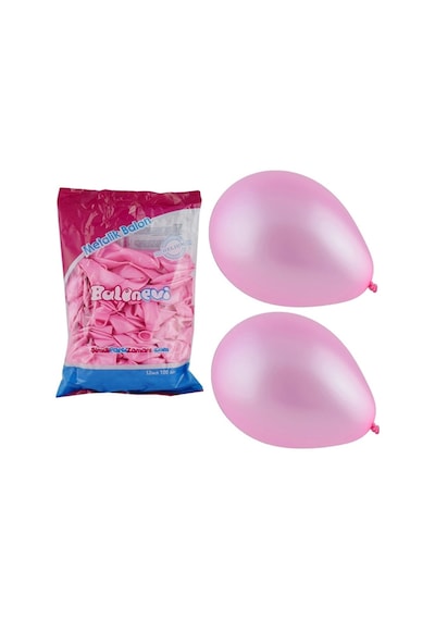 Balonevi Balon Metalik Pembe 100 Lü Çok Renkli