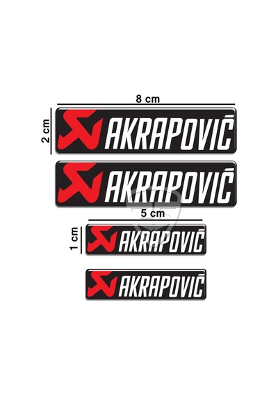 Akrapovic 4'Lü 3D Sticker Set