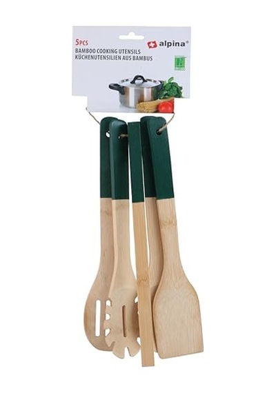 Alp108 Bambu Mutfak Gereçleri Seti 5 Parça 30 Cm Diğer