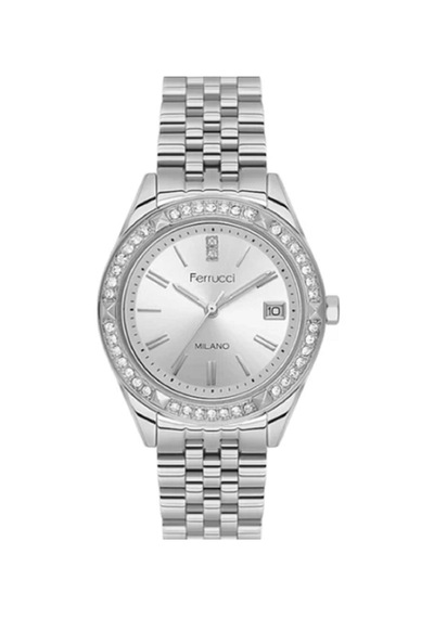 Ferrucci Fc01128m.01 Gümüş Renk 34 Mm Kadın Kol Saati Metalik Gri