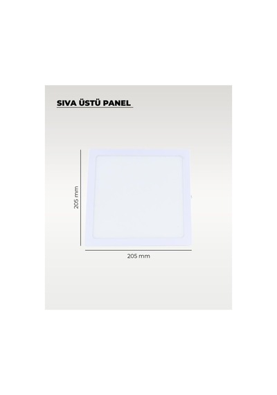 18w Sıva Üstü Kare Led Panel Beyaz Işık Genel