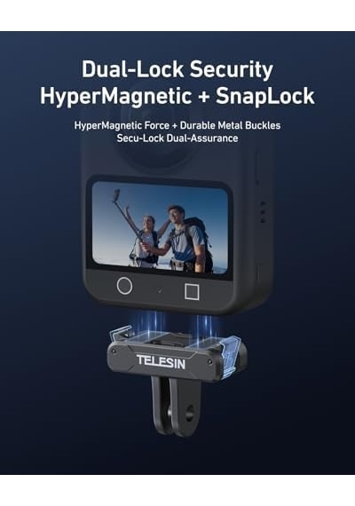 Telesın Osmo 360 Manyetik Adaptör Djı Action 5 Pro/4/3 İçin Bağlantı Adaptörü İle Hızlı Bırakma Adaptörü - Djı Osmo 360 Djı Osmo Action 5 Pro/4/3 Adaptör, Takılabilir Tripod, Vlogging