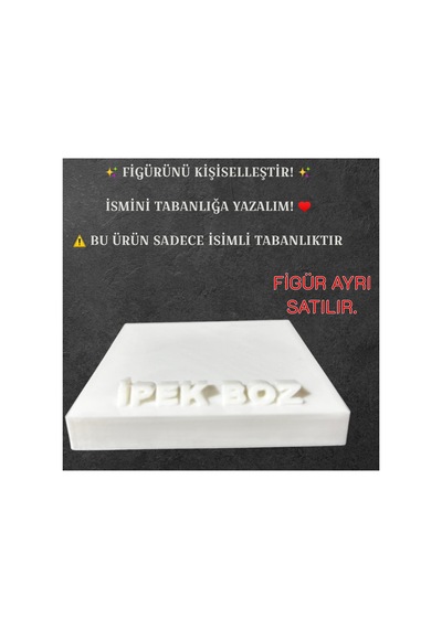 Kişiye Özel İsimli 3d Figür Tabanlığı Kişiselleştirilebilir İsme Özel Figür Standı