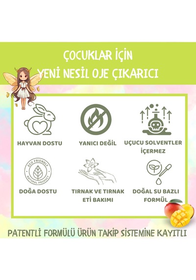 Freshup Yeni Nesil Çocuk İçin Mango Kokulu Oje Çıkarıcı 10 ML