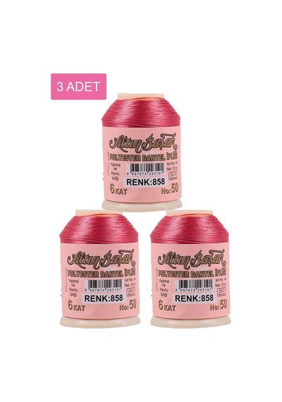 3 Adet Altınbaşak Oya Ve Dantel İpi 20 Gr - Royaleks - No: 858 Çok Renkli