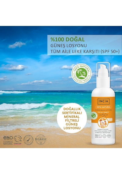 Incıa%100 Doğal Ve Organik Tamanu Yağlı Güneş Losyonu Filtreli Tüm Aile Için 50 Spf 100 Ml Sku: Smg8690010494443 Açık Bej Incıa%100 Doğal Ve Organik Tamanu Yağlı Güneş Losyonu Filtreli Tüm Aile Için 50 Spf 100 Ml Sku: Smg8690010494443 Açık Bej