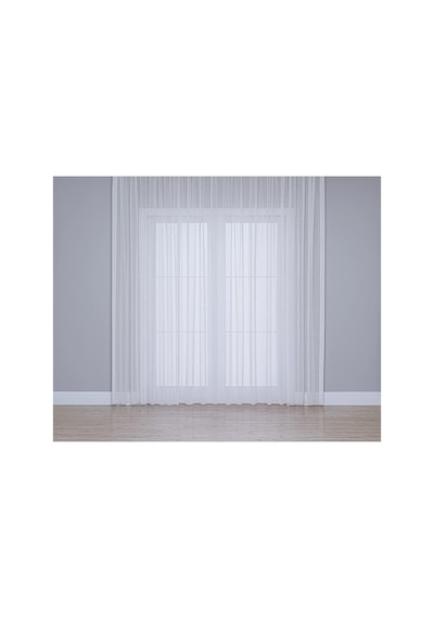 Gauze Fabric Design Keten Plus Tül Perde Optik Beyaz, 200 X 260 Diğer