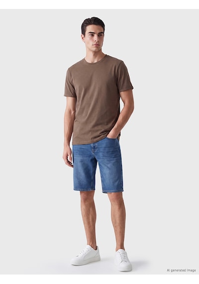 Lcwaıkıkı Classic Kahverengi Slim Fit İnce Kumaş Erkek Tişört /02