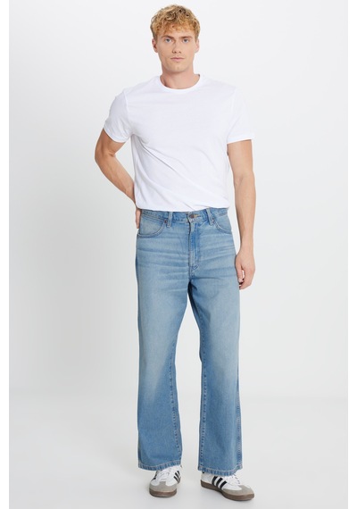 Wrangler Pamuk Loose Fit Rahat Kesim Cepli Jean Kot Denim Pantolon Mavi