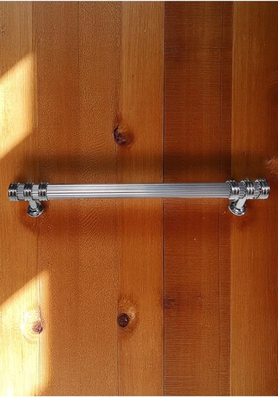 Çizgili Nesli Alüminyum Metal Lüks Modern Mobilya Çekmece Mutfak Dolabı Kulpu Krom 192mm Krom