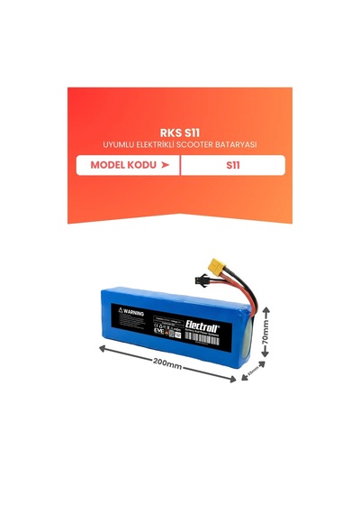Rks S11 Uyumlu Batarya Yüksek Kapasite 36v 9.600mah Elektrikli Scooter Bataryası Mavi