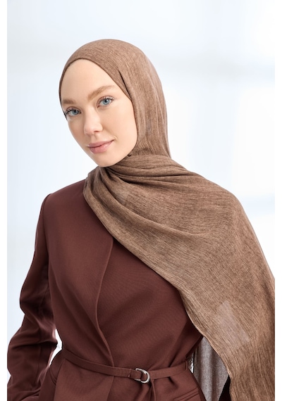 Armanda Organic Touch Ketens Viskoz Şal- 3601 Koyu Vizon