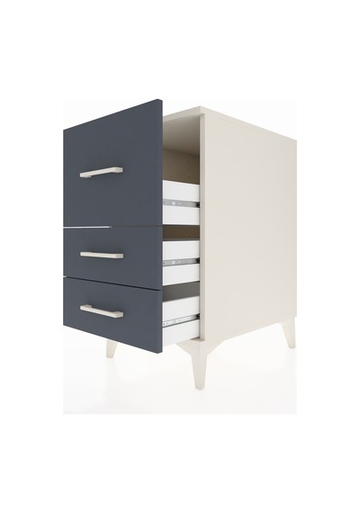 Kronos Komodin 3 Çekmeceli 44x59x80 Aytaşı-antrasit Aytaşı
