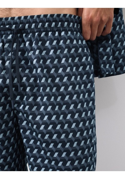 Marks & Spencer Pamuk Karışımlı Pijama Üstü T07001327a Lacivert