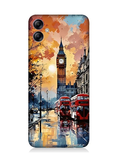 Samsung Galaxy A04e Uyumlu Londra Sokakları Desenli Silikon Kılıf