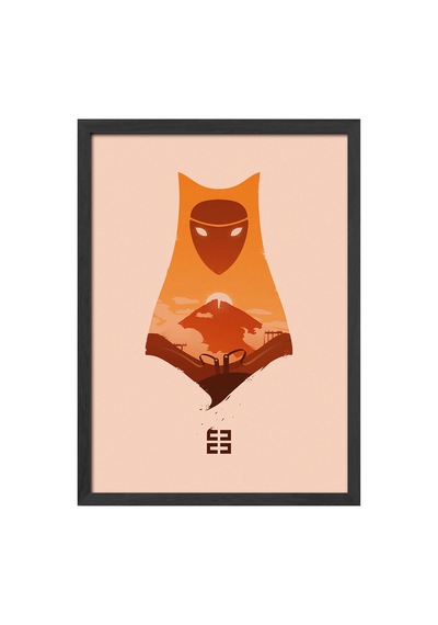 Journey Siyah Ahşap Çerçeveli Poster, Dekoratif Oyun Duvar Tablosu