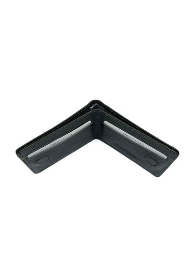 Bons Hakiki Deri Erkek Cüzdan - Minimalist Kartlık Ve Cüzdan - Koyu Yeşil