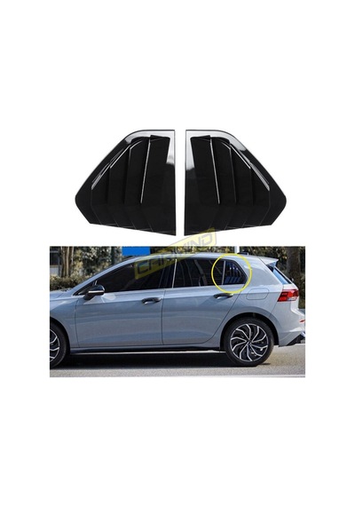 Vw Golf 8 Kelebek Cam Vizörü Piano Black 2021-