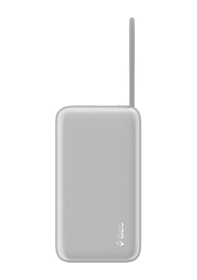 Ttec Recharger Pro Lcd 10.000mah Pd 35w Usb-c Makaralı Kablolu Taşınabilir Hızlı Şarj Aleti / Powerbank 2bb276 Gri