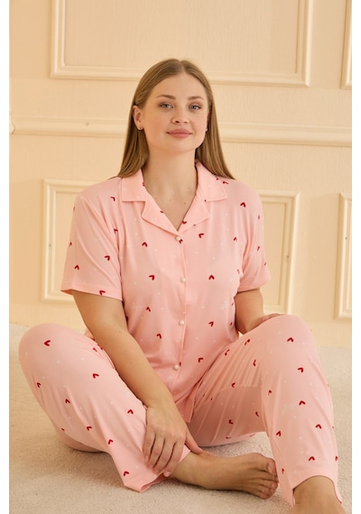 Lela Bayan Pijama Takımı 65750501 Somon