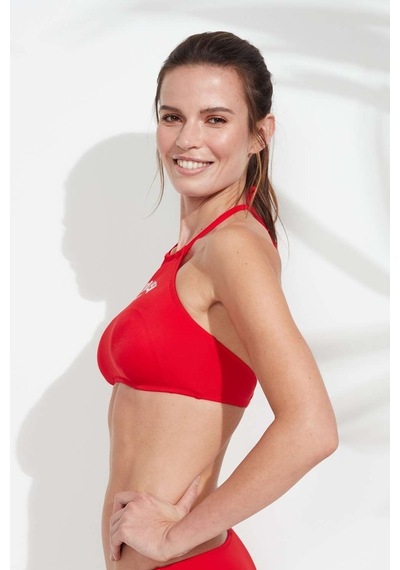 U.S. Polo Assn. Kadın Kırmızı Halter Bikini Üst 21507