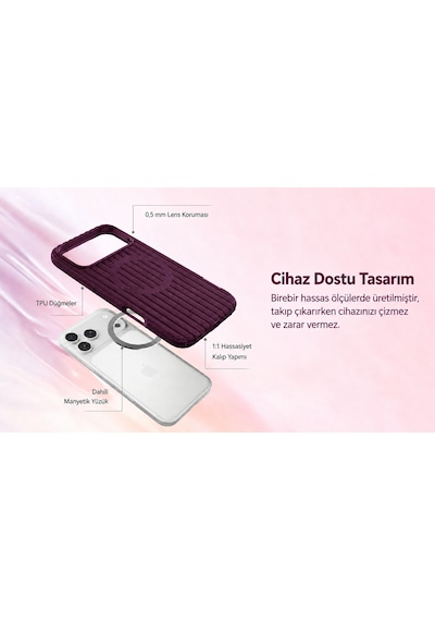 Remax Softweave Series İphone 17 Pro Max Uyumlu Mıknatıslı Örgü Desen Nefes Alan Tpu Kılıf Rmc-7 - Siyah