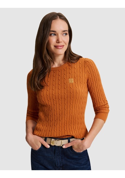 Pierre Cardin Turuncu Slim Fit Basic Kazak 50331465 Vr051