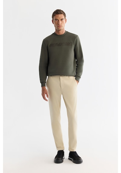 Avva Erkek Bej Yanı Lastikli Yumuşak Tuşeli Duble Paça Slim Fit Pantolon A42y3007