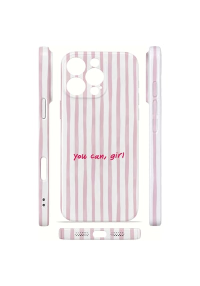 Apple iPhone Uyumlu 16 Pro Max Vorian İnce Kamera Korumalı Mika Kılıf You Can Girl You Can Girl Mika