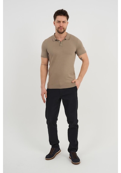 Alexander Gardi Alexandergardı Polo Yaka Düğmeli Triko T-shirt 50024 Bej