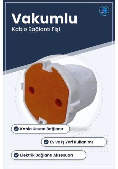 Dişi Fiş Mimoza Vakumlu Elektrik Tesisat Malzemesi Ev Kablo Bağla