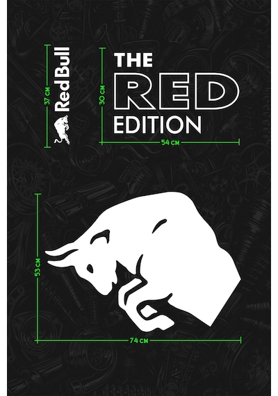 Red Bull Red Edıtıon Sticker - Yan Gövde Kaplama Seti Siyah Mat - 864812517