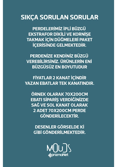 Anatolia 10 Desenli Süet Oturma Odası Salon Fon Perde Baskılı Ekstrafor Büzgü 2 Kanat Prd-1101 Çok Renkli