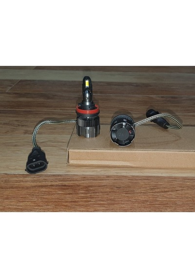 Ducki 110W Hua Led Far Ampulu H11 14000Lm Sarı+Beyaz Fanlı