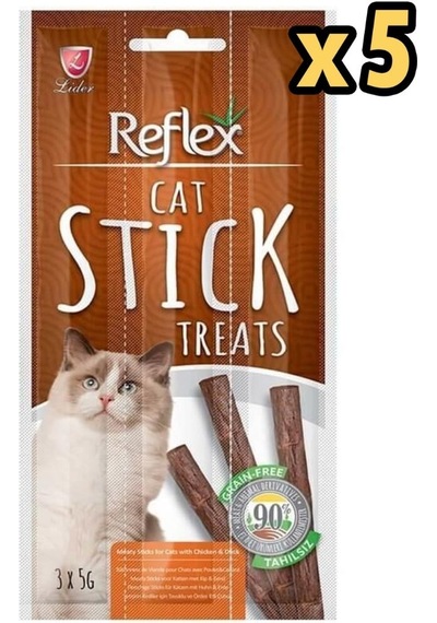 Reflex Tavuklu ve Ördekli Kedi Ödül Çubuğu 5'li 3 x 5 G