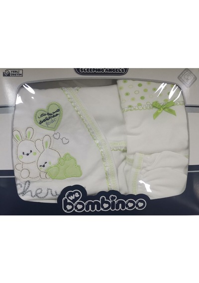 Bambinoo Yeşil 5li Hastane Çıkışı Pamuklu Yeşil