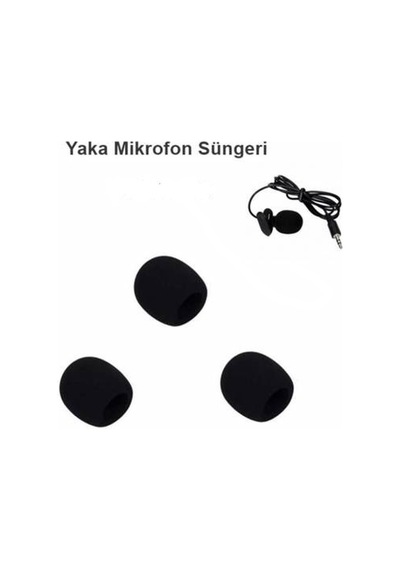 Yaka Mikrofon Süngeri 3'lü Paket