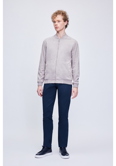 Hatemoğlu Gri Regular Fit Bomber Yaka Mevsimlik Mont 35123023d003 Ag1 Gri