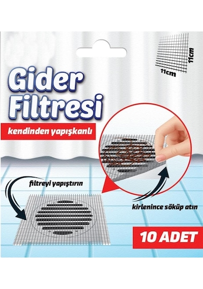 Banyo,mutfak Gider Filtresi Gider Süzgeci 10 Adet