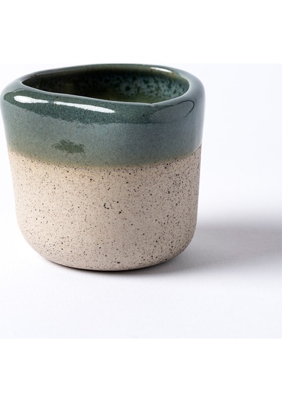 Must Bej/mavi Stoneware El Yapımı Mug & Türk Kahvesi Karışık 2li Set 8633