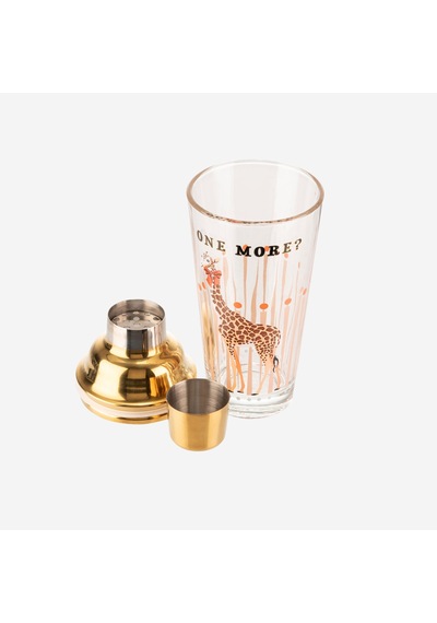Zürafa Turuncu Cam Kokteyl Shaker 385 Ml