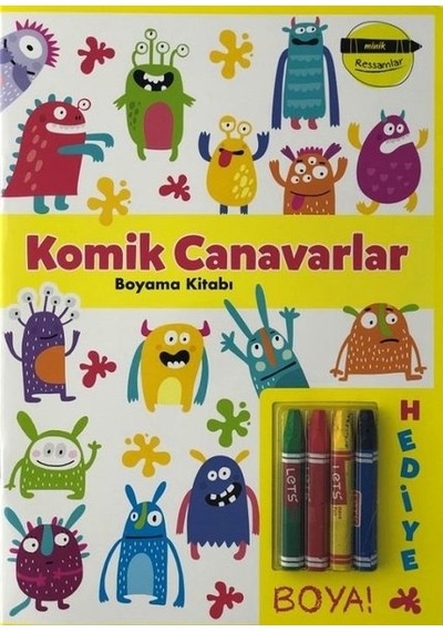 Minik Ressamlar - Komik Canavarlar Boyama Kitabı- Doğan ve Egmont Yayıncılık