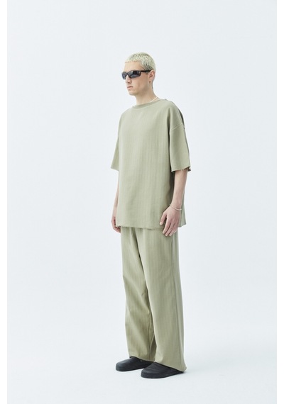 Vamos Basıc Oversize Keten Takım 40-635 Haki