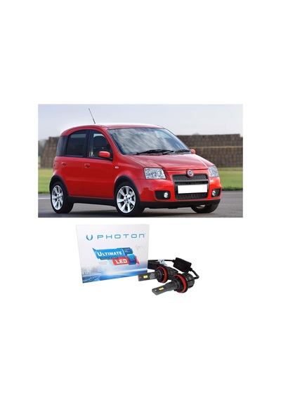 Fiat Panda Led Xenon Uzun + Kısa Far Ampulü H4 Ultimate 9500 Lumens Yeni Seri Beyaz