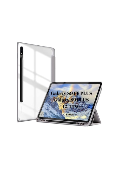 Samsung Galaxy Uyumlu Tab S9 Fe Plus / S9 Plus 12.4" Kılıf Grafiti Şeffaf Kalem Bölmeli X810 X610 X816 X616 X818
