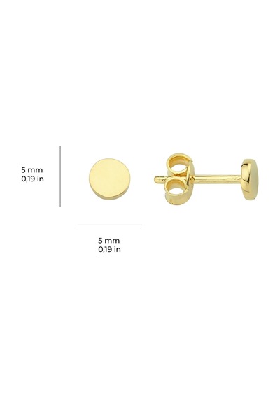 Goldkupe 14 Ayar Altın Minik Yuvarlak Küpe 0,62 Gr-1788