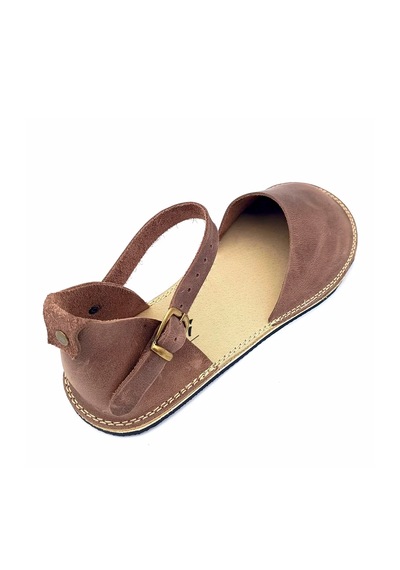 Bodhi Handcraft Kadın Barefoot Hakiki Deri Minimalist Günlük Sandalet El İmalatı Vizon