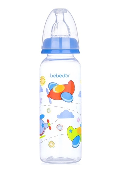 Bebedor B-24302 Desenli PP Biberon 250 ML Mavi