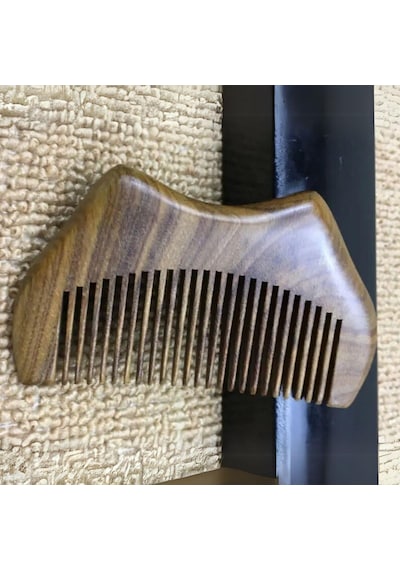 Ahşap Sandal Ağacı Gugu Masaj Yüz Masaj Gua Sha Saç Tarağı Model 8