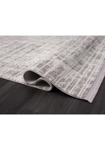 Scala Sc008g Gri Halı Modern Desenli Tozu Az Akrilik Salon Halısı Yatak Odası Mutfak Koridor